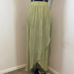 J. Gee Boho Faux Wrap Around Hi Lo Lined Women Skirt Size M